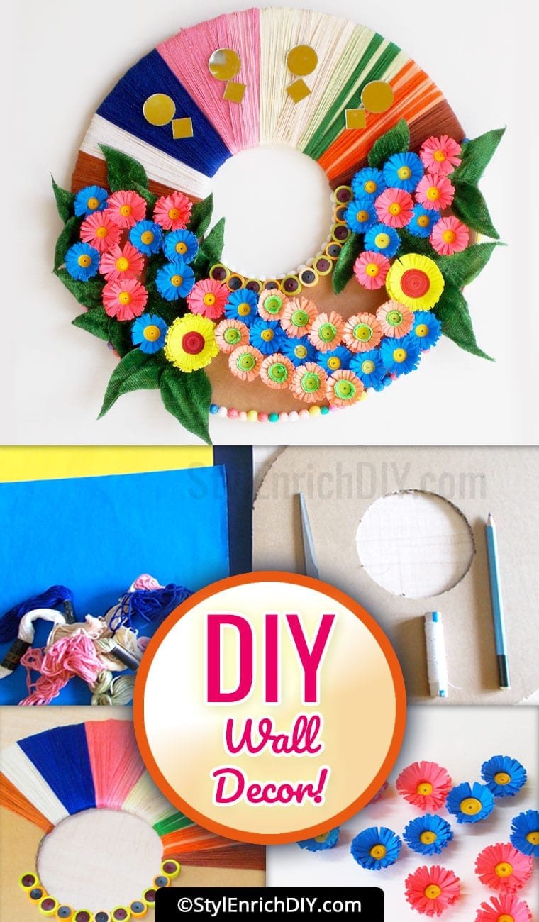 Wall Decor Ideas : Easy Paper Wall Craft Using Best Out of Waste ...