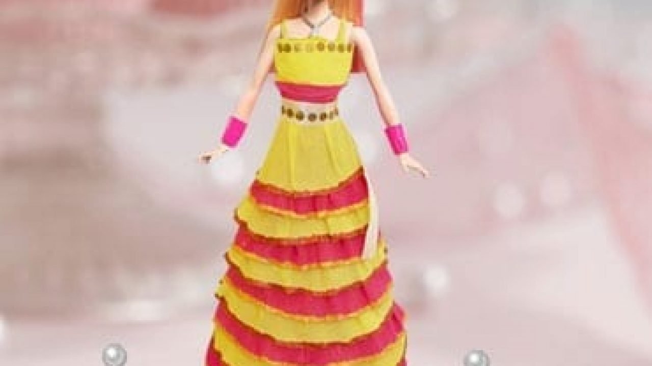 How to make a paper dress for discount barbie