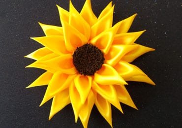 Satin Ribbon Sunflower Accessories for Girls