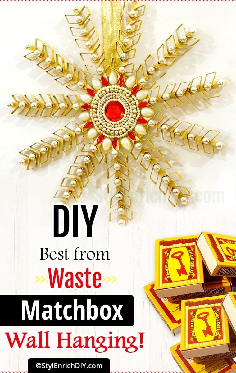 Handmade Matchbox Craft Easy Wall Hanging For Room Decoration