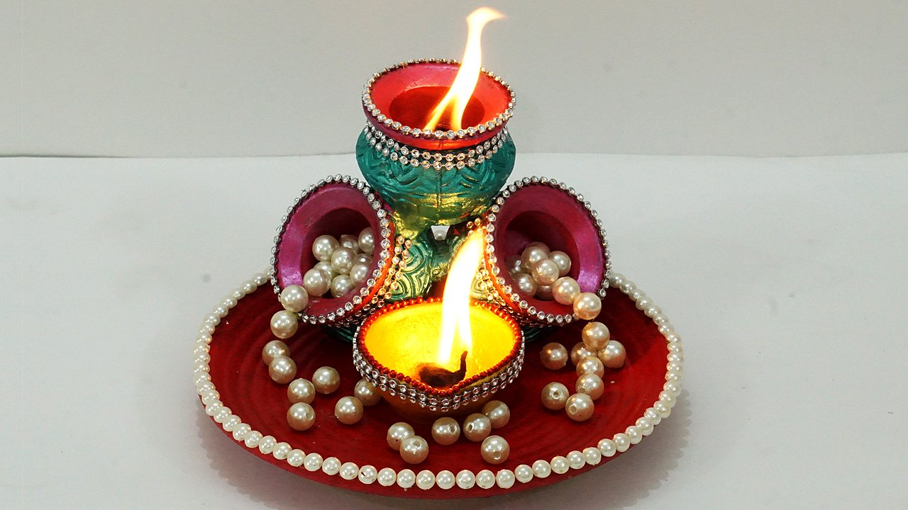 Festival Craft Idea : DIY Diya Making Clay Craft for Home Decoration!